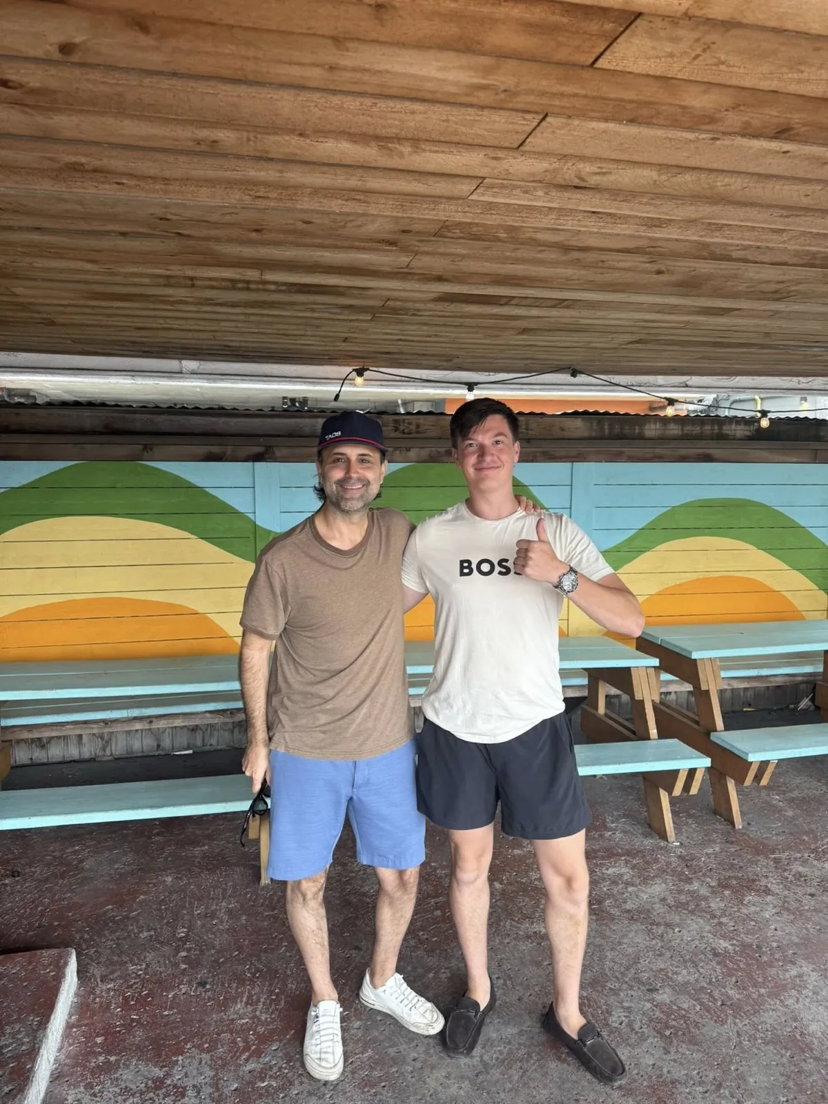 Nick with Chef Crusco at his restaurant